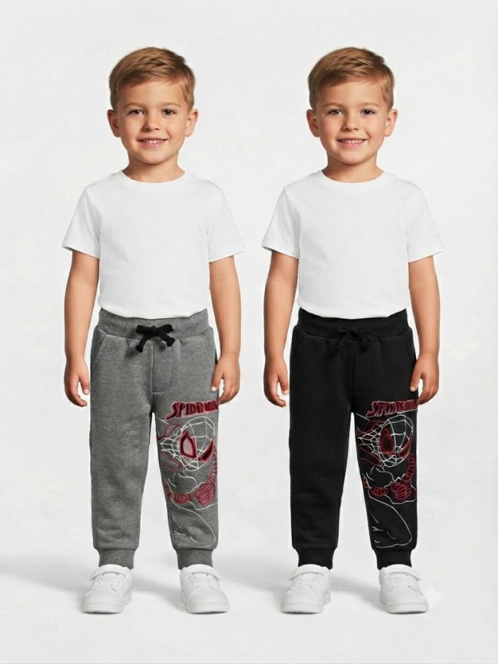 Set of 2 Marvel Spiderman 1 Grey & 1 Black Jogger Sweatpants -  2T